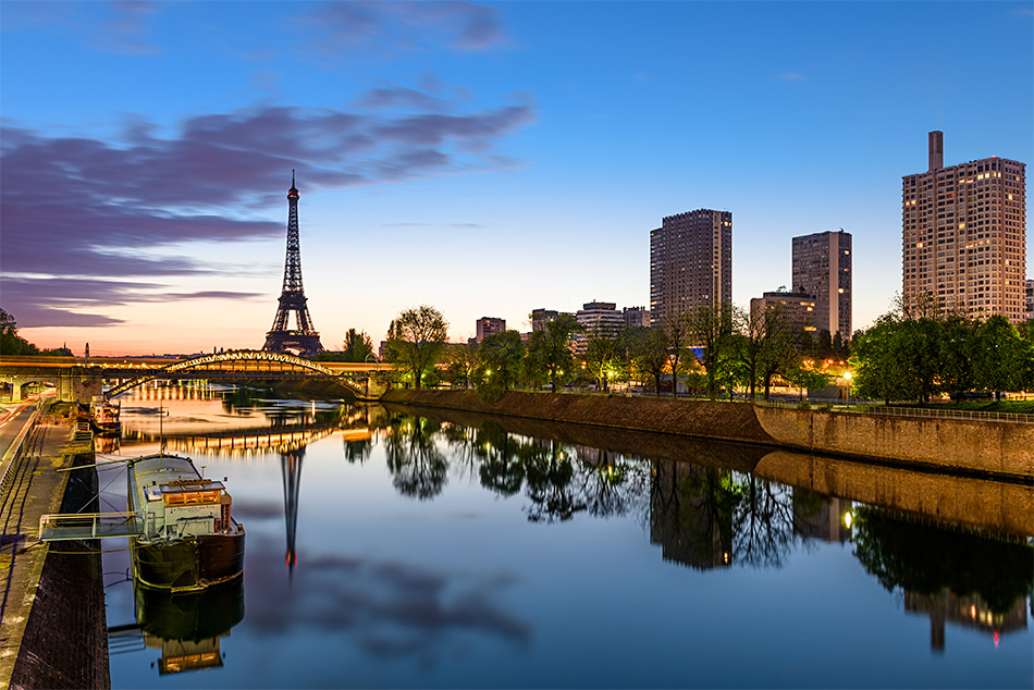 Blaue Stunde, Eifelturm, Paris, 28.04.2015